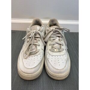 Nike Air Force 1 Sz 6.5Y Low Top Triple White Leather Sneakers AF1 Womens 8